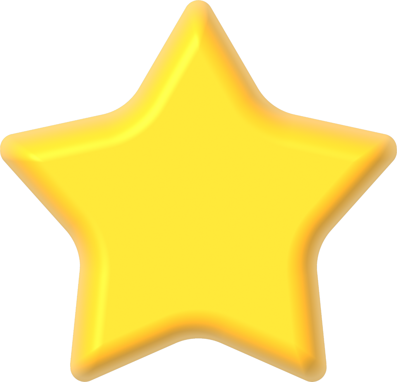 3D Yellow Star